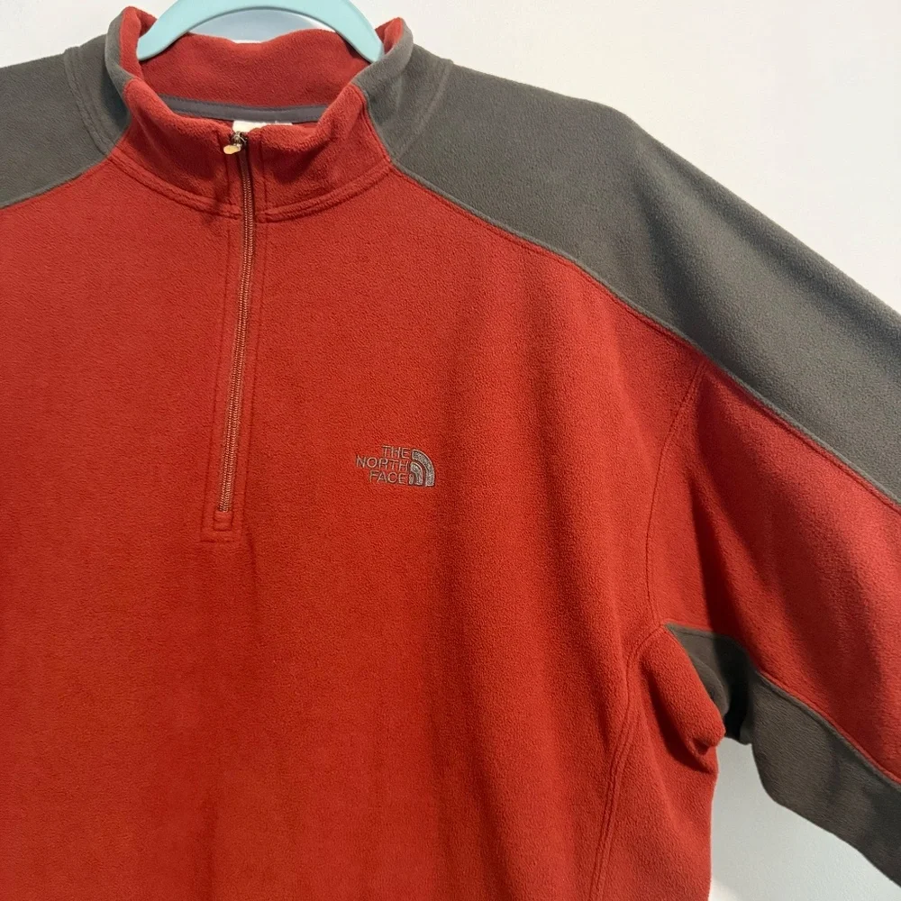 the north face‎ men's quarter Zip Fleece Sweater Pullover Size M.